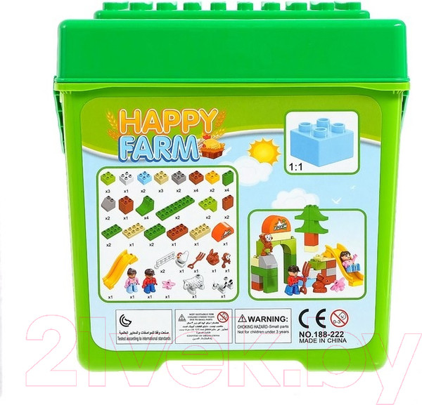 Изображение товара Конструктор Kids Home Toys Счастливая ферма 188-222 / 2496922