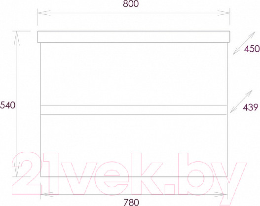 Изображение товара Тумба под умывальник Onika Эвада 80 (108058)