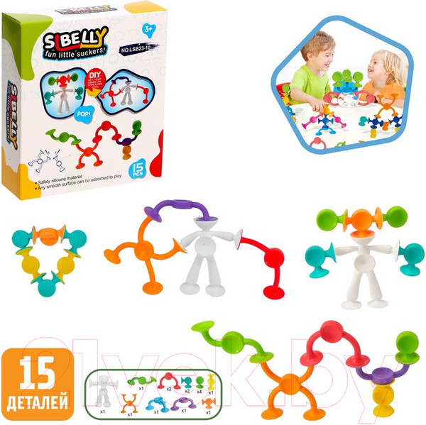 Изображение товара Развивающий игровой набор Sima-Land Забавные присоски LSB23-10 / 9223015