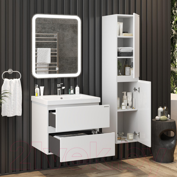 Изображение товара Шкаф-пенал для ванной Onika Эвада 30 / 403079 (белый)