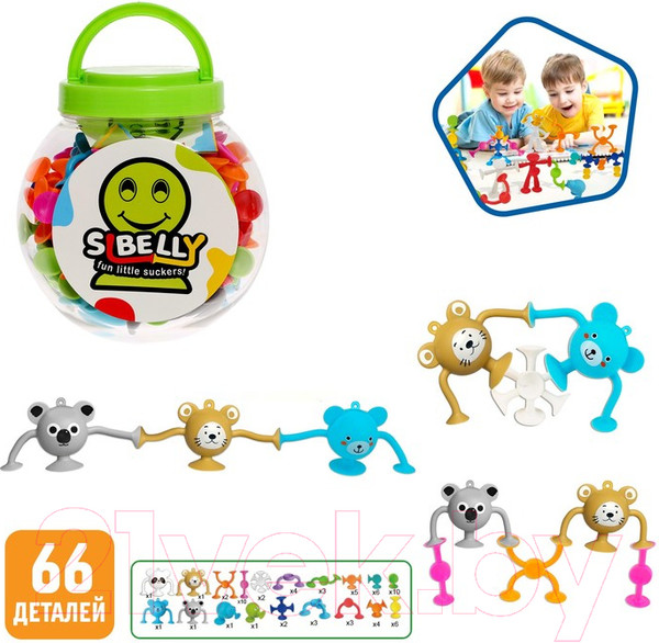 Изображение товара Развивающий игровой набор Sima-Land Забавные присоски LSB23-02 / 9223023