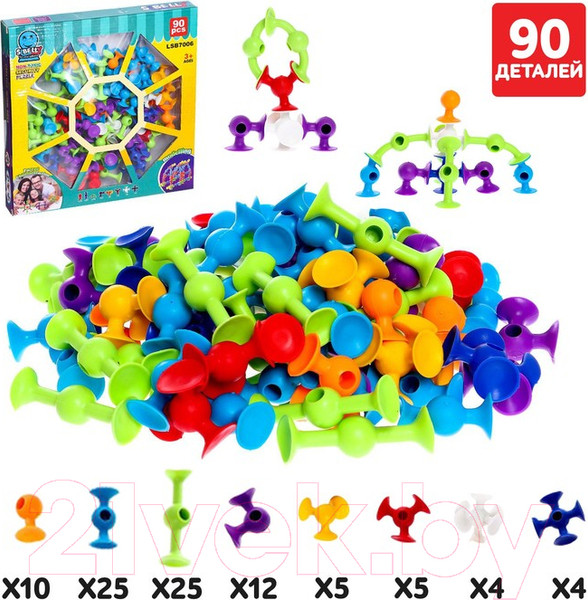 Изображение товара Развивающий игровой набор Sima-Land Забавные присоски LSB7006 / 6914547