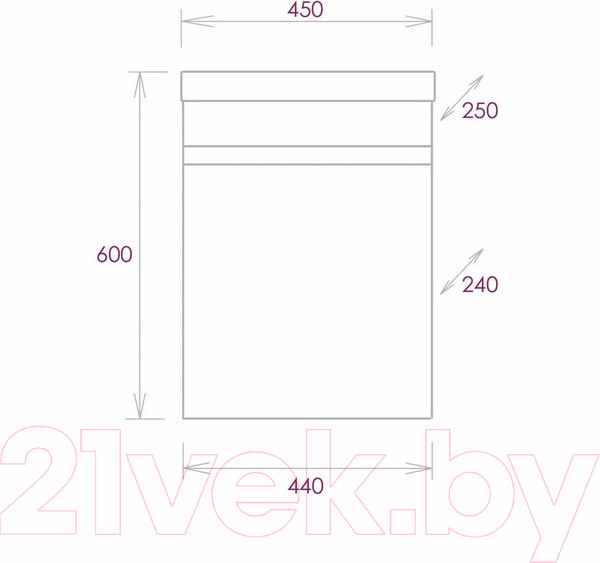 Изображение товара Тумба под умывальник Onika Милтон 45 (104511)