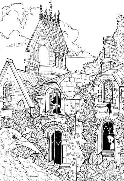 Изображение товара Творческий блокнот АСТ Дом с привидениями. Раскрой тайны мрачного особняка (Пронина А.А.)