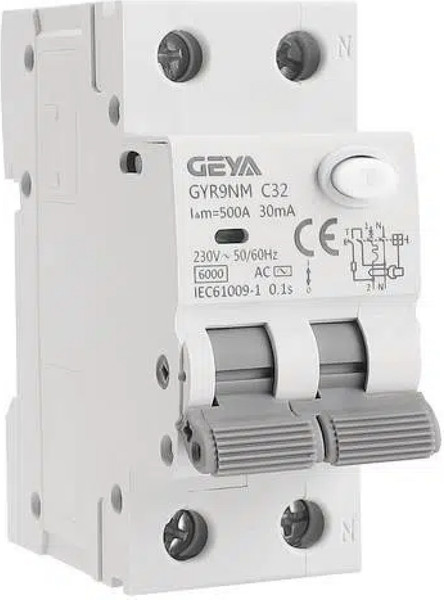 Изображение товара Дифференциальный автомат Geya GYR9NM-B10-30mA