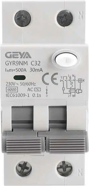 Изображение товара Дифференциальный автомат Geya GYR9NM-B25-30mA