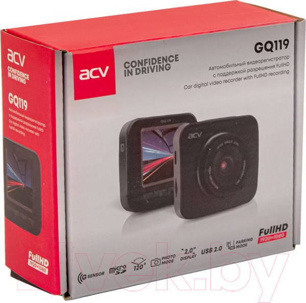 Изображение товара Автомобильный видеорегистратор ACV GQ 119