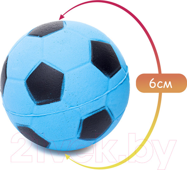 Изображение товара Игрушка для собак Duvo Plus Мяч футбольный / 10160/black-blue (черный/синий)