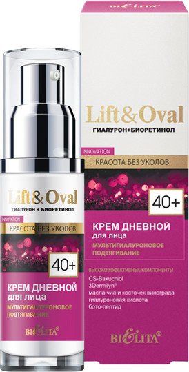 Изображение товара Крем для лица Belita Lift&Oval 40+ Гиалурон+Биоретинол Дневной (50мл)