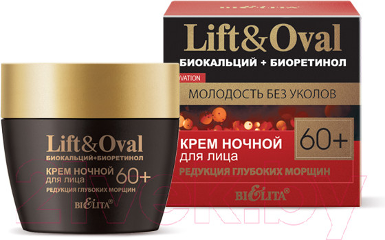Изображение товара Крем для лица Belita Lift&Oval 60+ Биокальций+Биоретинол Редукция глубоких морщин  (50мл)