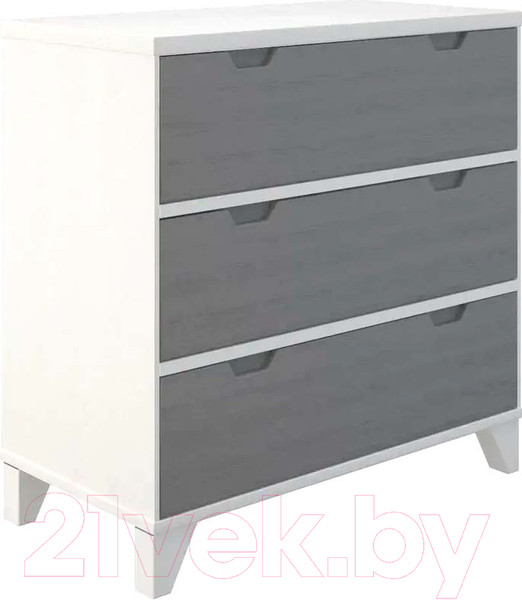 Изображение товара Комод Боринское Мебель Соня (белый/серый)