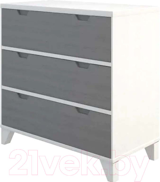 Изображение товара Комод Боринское Мебель Соня (белый/серый)