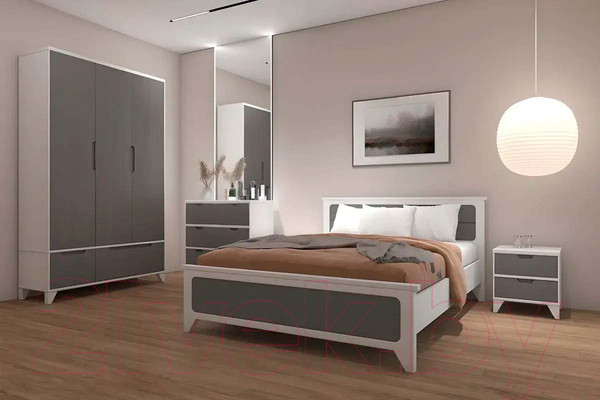 Изображение товара Комод Боринское Мебель Соня (белый/серый)