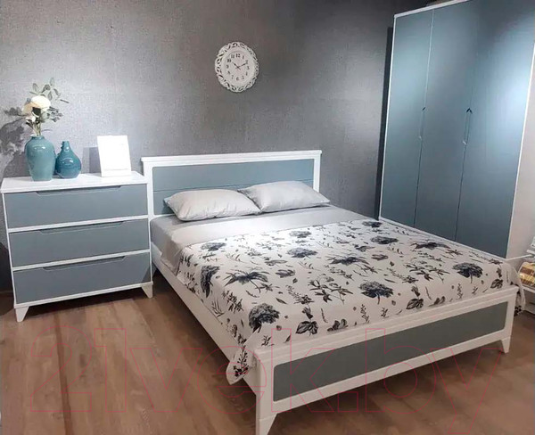 Изображение товара Комод Боринское Мебель Соня (белый/серый)