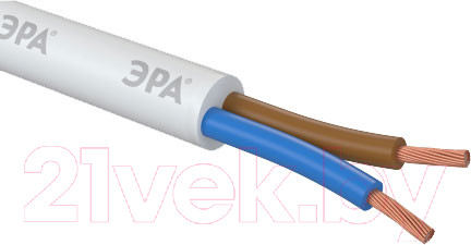 Изображение товара Провод силовой ЭРА ПВС 2х2.5мм2 / Б0058817 (20м, белый)