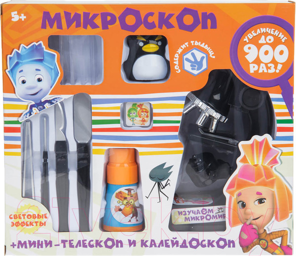 Изображение товара Набор для творчества Фиксики Микроскоп+мини-телескоп и калейдоскоп / 2528156
