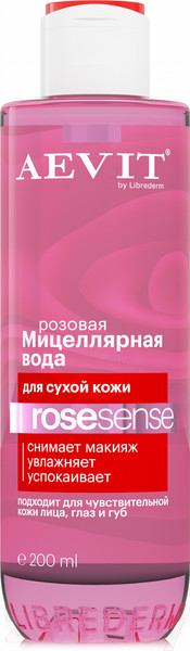 Изображение товара Мицеллярная вода AEVIT Aevit Rosesense Розовая для тусклой и сухой кожи (200мл)