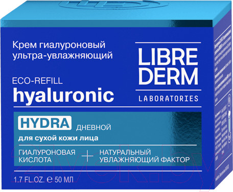 Изображение товара Крем для лица Librederm Гиалуроновый Ультраувлажняющий Дневной Для сухой кожи (50мл)