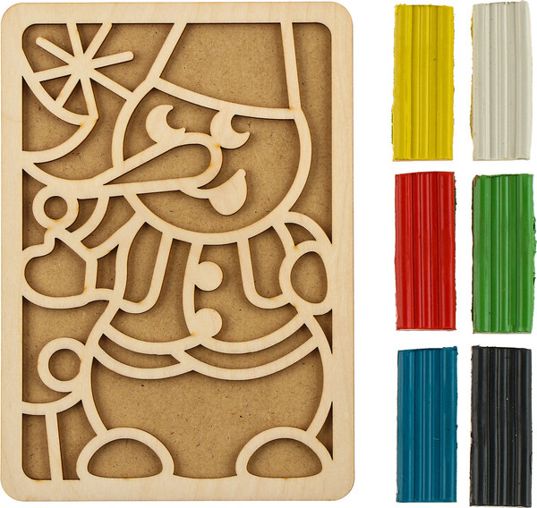 Изображение товара Набор для творчества Лесная мастерская Пластилиновые картинки. Снеговик / 7053544