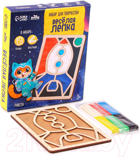 Изображение товара Набор для творчества Лесная мастерская Пластилиновые картинки. Ракета / 7827537