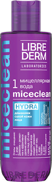 Изображение товара Мицеллярная вода Librederm Miceclean Hydra Для сухой кожи (200мл)