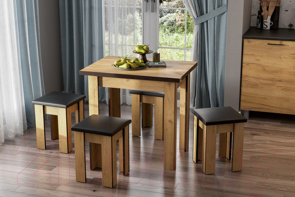 Изображение товара Обеденный стол NN мебель СО 3 раскладной (дуб золотой)