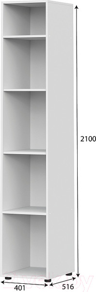 Изображение товара Шкаф-пенал NN мебель Токио (белый текстурный)