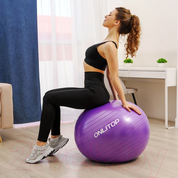 Изображение товара Фитбол гладкий Onlytop 3544003 (фиолетовый)