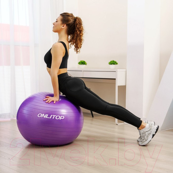 Изображение товара Фитбол гладкий Onlytop 3544003 (фиолетовый)