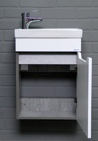 Изображение товара Тумба под умывальник Айсберг Енисей 40 Мечта без ящика подвесная (бетон)