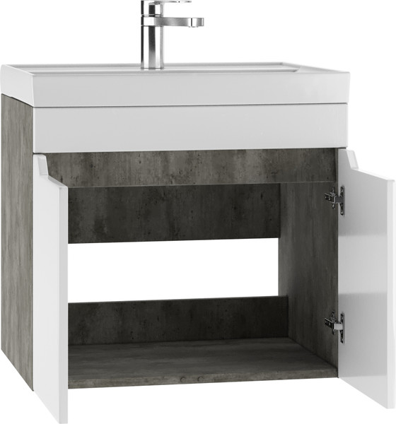 Изображение товара Тумба под умывальник Айсберг Енисей 60 Мечта без ящика подвесная (бетон)