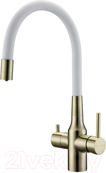 Изображение товара Смеситель Paulmark Salix Sa213419-BRw (бронза/белый)