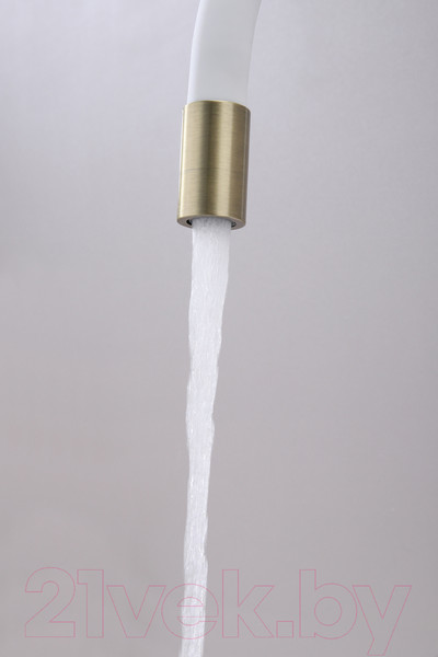 Изображение товара Смеситель Paulmark Salix Sa213419-BRw (бронза/белый)