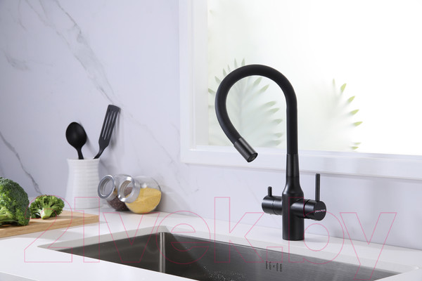 Изображение товара Смеситель Paulmark Salix Sa213419-418 (черный металлик)