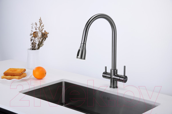 Изображение товара Смеситель Paulmark Lange La214212-GM (вороненая сталь)