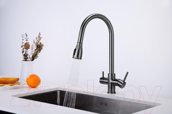 Изображение товара Смеситель Paulmark Lange La214212-GM (вороненая сталь)