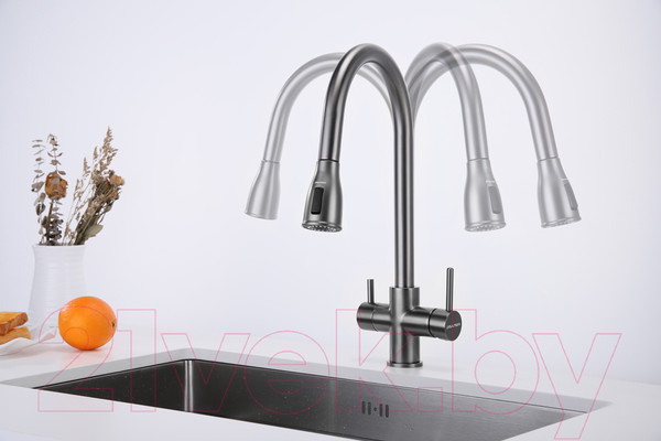Изображение товара Смеситель Paulmark Lange La214212-GM (вороненая сталь)