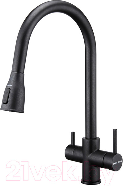 Изображение товара Смеситель Paulmark Lange La214212-418 (черный металлик)