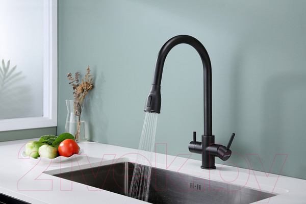 Изображение товара Смеситель Paulmark Lange La214212-418 (черный металлик)