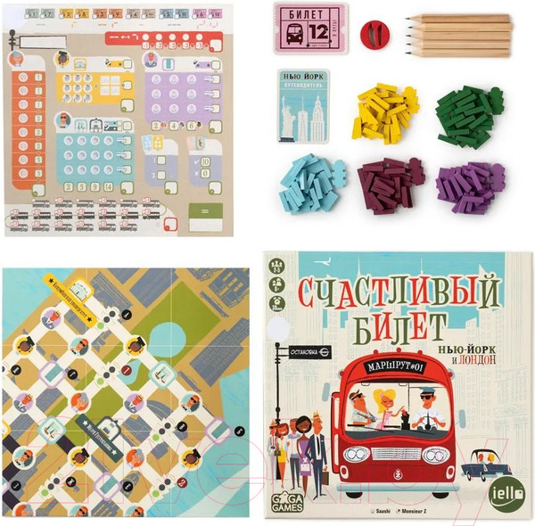 Изображение товара Настольная игра GaGa Счастливый билет. Нью-Йорк и Лондон / GG314