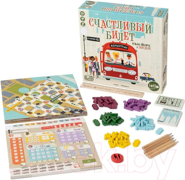 Изображение товара Настольная игра GaGa Счастливый билет. Нью-Йорк и Лондон / GG314