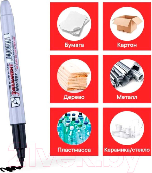 Изображение товара Набор маркеров CrowN Multi Marker Super Slim / P-505F-4 (4цв)