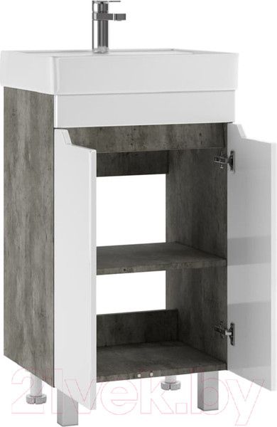 Изображение товара Тумба под умывальник Айсберг Енисей 50 Мечта без ящика (бетон)