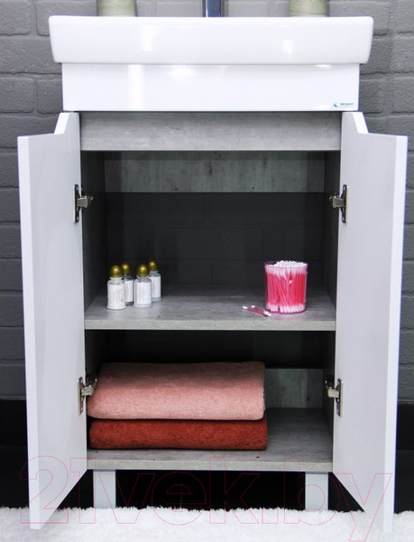 Изображение товара Тумба под умывальник Айсберг Енисей 50 Мечта без ящика (бетон)