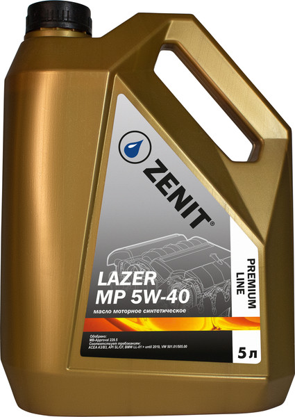 Изображение товара Моторное масло Zenit Premium Line Lazer MP 5W-40 / 21002215 (5л)