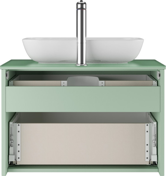Изображение товара Тумба под умывальник LEVEL Infinity 60 One 70 с двумя ящиками подвесная (зеленый матовый)
