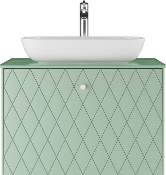 Изображение товара Тумба под умывальник LEVEL Infinity 60 One 70 с двумя ящиками подвесная (зеленый матовый)