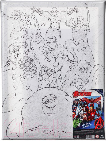 Изображение товара Картина по номерам Marvel Мстители / 9302156