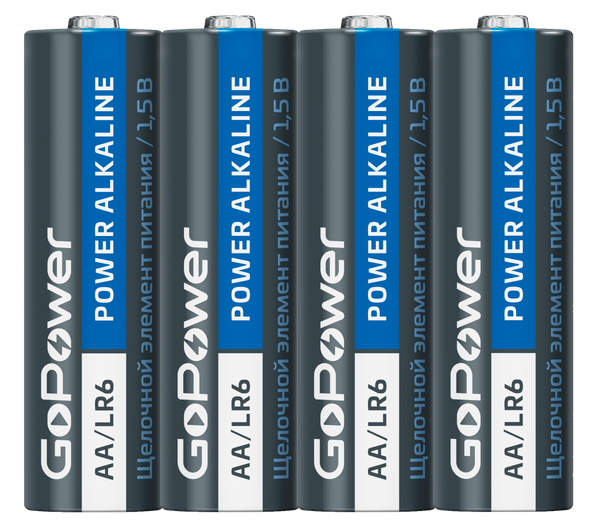 Изображение товара Комплект батареек GoPower Super Power Alkaline AA/LR6 / 00-00015601 (4шт)