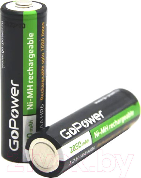 Изображение товара Комплект аккумуляторов GoPower AA/HR6 Ni-MH 2850мАч / 00-00015318 (2шт)